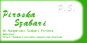 piroska szabari business card